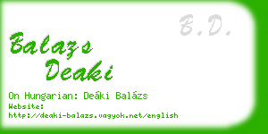 balazs deaki business card